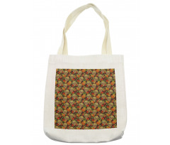 Diamond Flowers Leaves Tote Bag