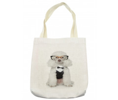 Groomed Doggie in Tuxedo Tote Bag