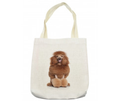 Funny Dog Sitting Tongue Tote Bag