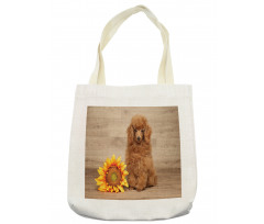 Sunflower on Wooden Backdrop Tote Bag