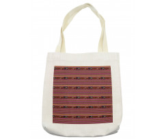 Folk Motifs Stripes Tote Bag