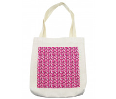 Pink Color Palette Leaves Tote Bag