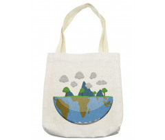 Mountains on Half Earth Tote Bag