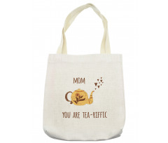 Funny Mothers Day Tea Words Tote Bag