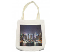 Manhattan Skyline at Night Tote Bag