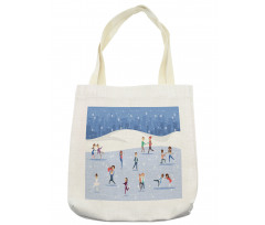 People on the Ice Rink Tote Bag