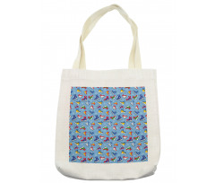 Colorful Winter Footwear Tote Bag