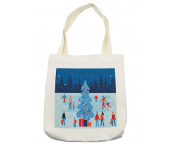 Christmas Scene Night Tote Bag