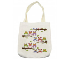 Birds on Tree Branches Tote Bag