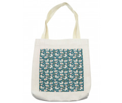 Rainbow Pony Floral Art Tote Bag