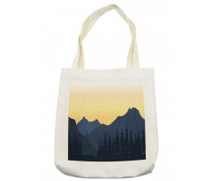 Mountainous Landscape Scene Tote Bag