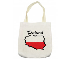 Map and Flag Illustration Tote Bag