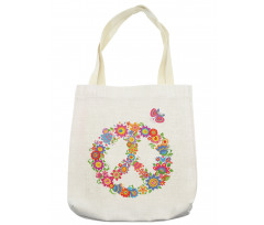 Peace Equality Flower Tote Bag