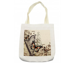 Harp Ornament Butterfly Tote Bag