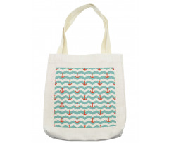 Pattern Anchor Stripe Tote Bag