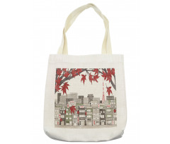 Japanese City Art Panorama Tote Bag