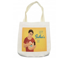 Man Feeding His Child Tote Bag