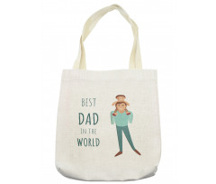 Man Carrying His Child Tote Bag