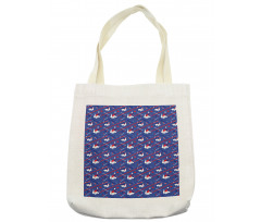 Origami Swans Seigaiha Waves Tote Bag