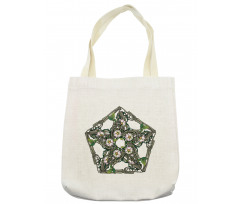 Skeleton Bones and Flowers Tote Bag