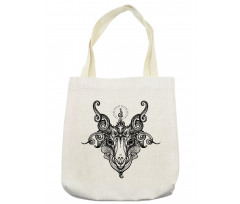 Satanic Goat Head Sketch Tote Bag