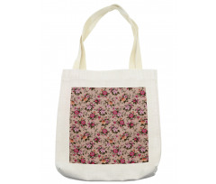 Floral Pattern with Rose Tote Bag