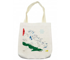 Bahamas Map Beach Ocean Tote Bag