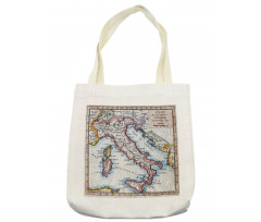 Old Italy Map Tote Bag