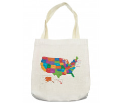 USA Map with States Tote Bag