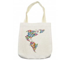 America World Love Map Tote Bag