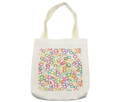 Colored Geometric Circle Tote Bag