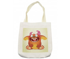 Fluffy Cheerful Character Tote Bag