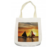 Romantic Sunset Sail Tote Bag