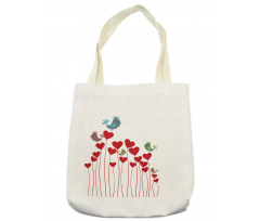 Spring Hearts Birds Tote Bag