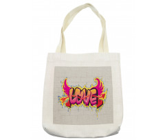 Love Words on Brick Tote Bag