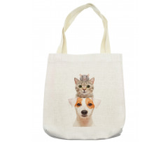 Funny Pets Portrait Design Tote Bag