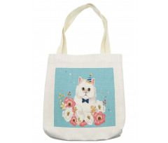 Graphical Fluffy Kitten Party Tote Bag