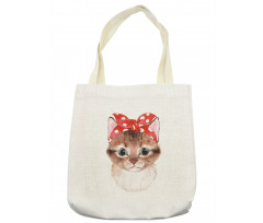 Kitten in a Dotted Bandana Art Tote Bag