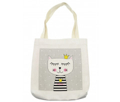 Meow Princess with a Crown Tote Bag