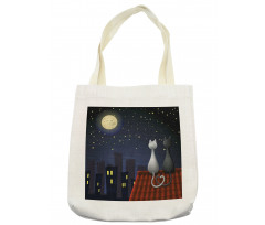 Cats on the Roof Valentines Tote Bag