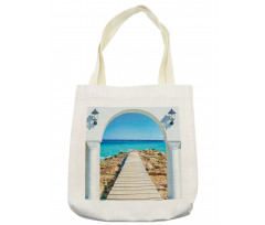 Sea with a Quay Coast Tote Bag