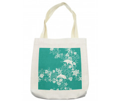 Dolphins and Flowers Tote Bag