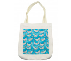 Dotted Whale Sea Ocean Tote Bag