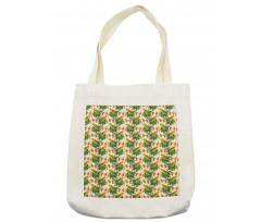 Tropical Floral Parrot Tote Bag