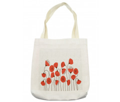 Summer Poppy Flowers Tote Bag