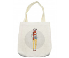 Hipster Style Animal Cartoon Tote Bag