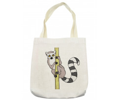 Tropical Ring Tailed Cartoon Tote Bag