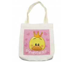 Princess Duck with Tiara Tote Bag