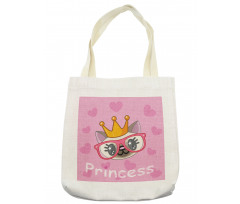 Happy Princess Cat Tote Bag