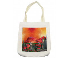 Clouds Leaves Poppies Tote Bag